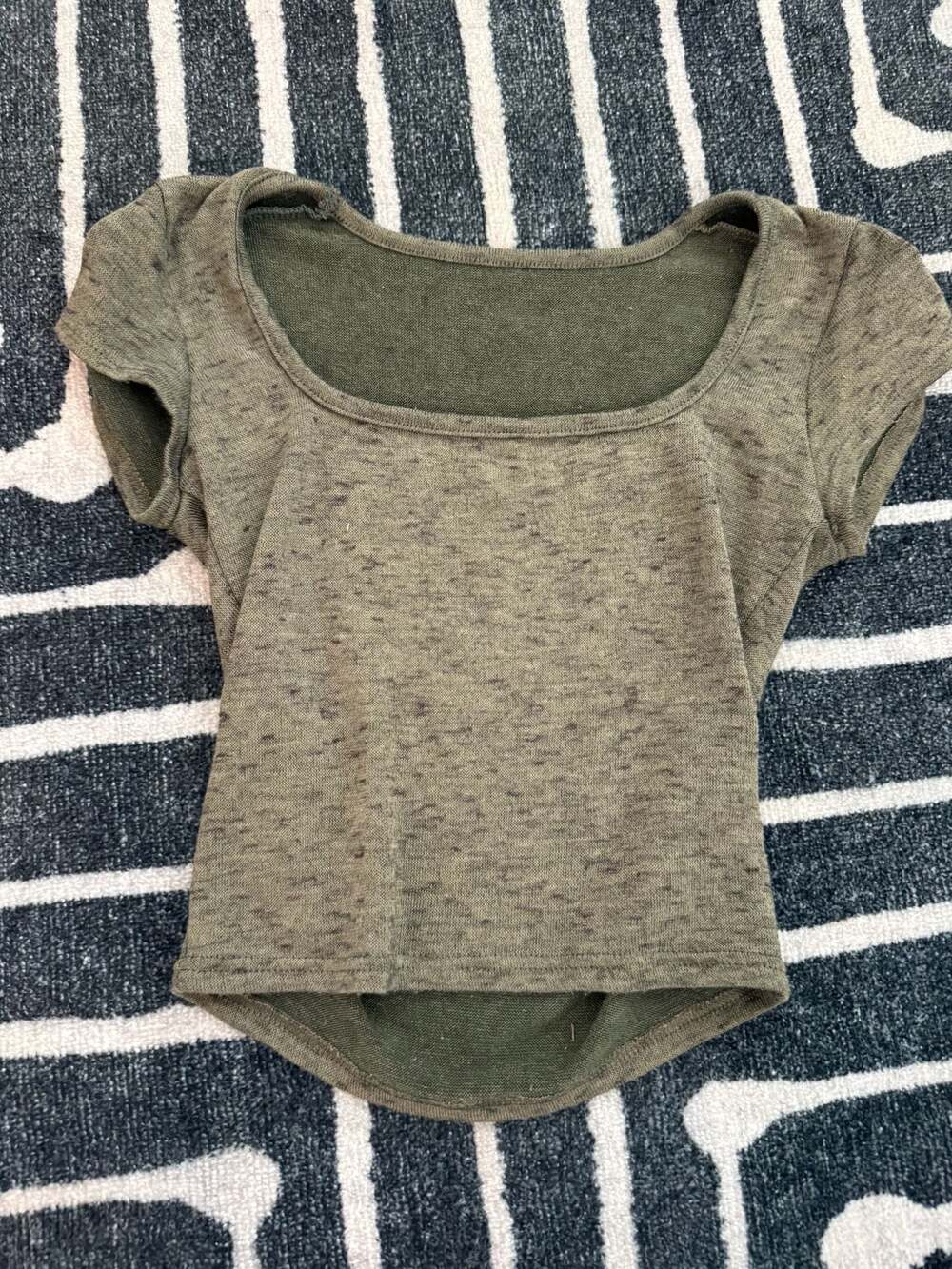 Weekday Layered Two-Piece Bolero Top in Dusty Khaki Green